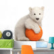 Polar Bear Cub on a Ball Wall Decal