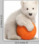 Polar Bear Cub on a Ball Wall Decal