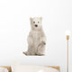 Polar Bear Cub Sitting Up Wall Decal