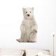 Polar Bear Cub Sitting Up Wall Decal