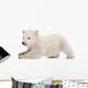 Stretching Polar Bear Cub Wall Decal