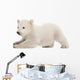 Stretching Polar Bear Cub Wall Decal