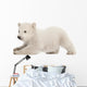 Stretching Polar Bear Cub Wall Decal