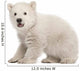 Polar Bear Cub Sitting and Roaring Wall Decal
