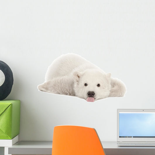 Polar Bear Cub with Tongue Out Wall Decal