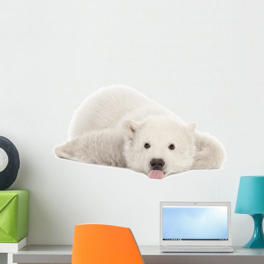 Polar Bear Cub with Tongue Out Wall Decal