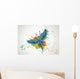 Parrot and Paint Splatter Illustration Wall Decal
