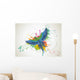 Parrot and Paint Splatter Illustration Wall Decal
