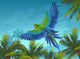 Amazon Tropical with Parrots Wall Decal