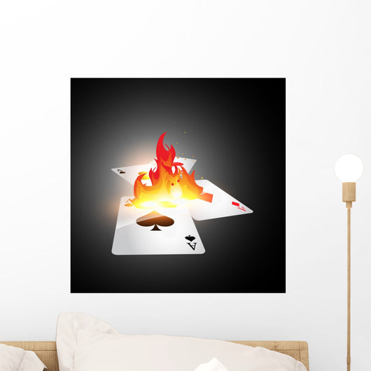 Burning Card Wall Decal