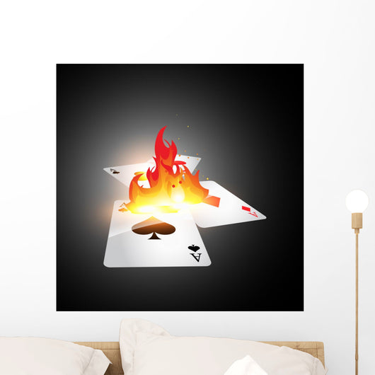 Burning Card Wall Decal