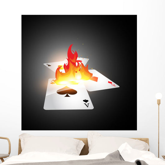 Burning Card Wall Decal