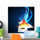 Burning Casino Card Wall Decal