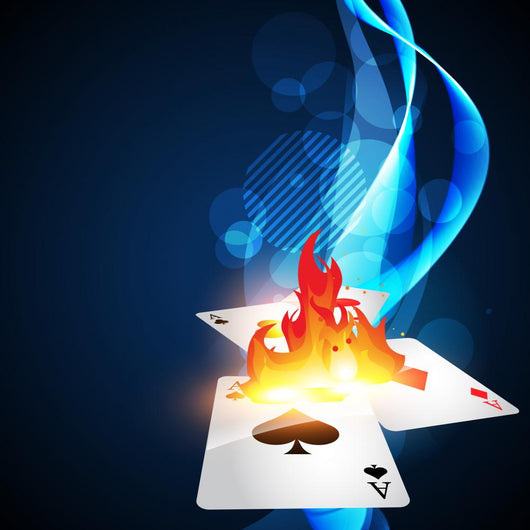 Burning Casino Card Wall Decal