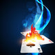 Burning Casino Card Wall Decal