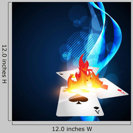 Burning Casino Card Wall Decal