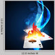 Burning Casino Card Wall Decal