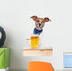 Drunk Dog with Beer Wall Decal