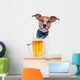 Drunk Dog with Beer Wall Decal