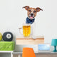 Drunk Dog with Beer Wall Decal
