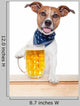 Drunk Dog with Beer Wall Decal