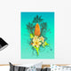 Abstract Tropical with Surfboard Wall Decal