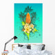 Abstract Tropical with Surfboard Wall Decal