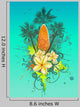 Abstract Tropical with Surfboard Wall Decal