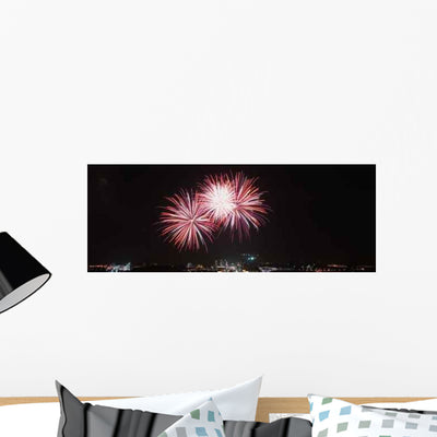 Fireworks Started Wall Decal shown on a wall