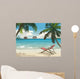 Tropical Beach Resort Illustration Wall Decal