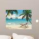 Tropical Beach Resort Illustration Wall Decal