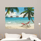 Tropical Beach Resort Illustration Wall Decal