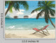Tropical Beach Resort Illustration Wall Decal