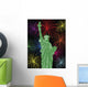Statue Liberty with Fireworks Wall Decal