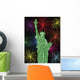 Statue Liberty with Fireworks Wall Decal