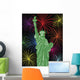 Statue Liberty with Fireworks Wall Decal