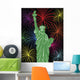 Statue Liberty with Fireworks Wall Decal