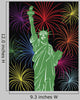 Statue Liberty with Fireworks Wall Decal