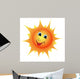 Smiling Cartoon Sun Wall Decal