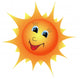 Smiling Cartoon Sun Wall Decal