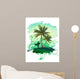 Tropical with Surfer Wall Decal