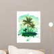 Tropical with Surfer Wall Decal