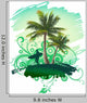 Tropical with Surfer Wall Decal