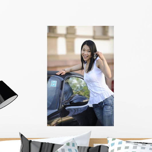 Japanese Woman with Her Wall Decal