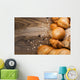 Assortment Baked Bread Wood Wall Decal