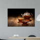 Tea Set Wooden Table Wall Decal