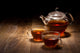 Tea Set Wooden Table Wall Decal