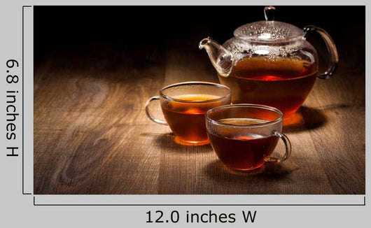 Tea Set Wooden Table Wall Decal