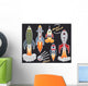 Rocket Launch Stickers Collection Wall Decal