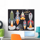 Rocket Launch Stickers Collection Wall Decal